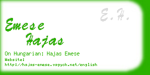 emese hajas business card